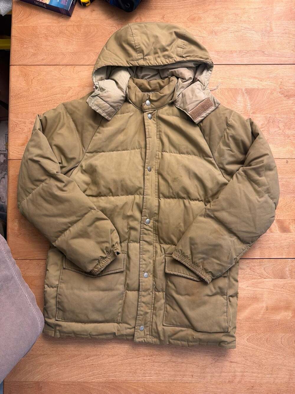 Vintage Flying Winter Made in Korea Khaki Down Puffer Parka Jacket
